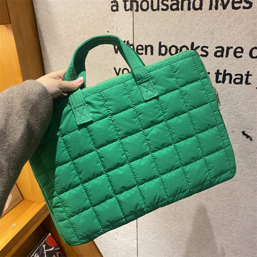 筆記型電腦包16寸手提簡約女士2023新款適用蘋果macbookair/pro13通勤防摔防震華爲聯想小新14平板ipad內膽包