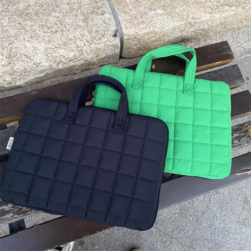 筆記型電腦包16寸手提簡約女士2023新款適用蘋果macbookair/pro13通勤防摔防震華爲聯想小新14平板ipad內膽包