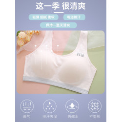 全棉純棉少女文胸運動內衣女白色小背心式學生初高中生女童發育期