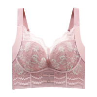 透氣內衣女小胸聚攏無鋼圈上托收副乳防下垂蕾絲上托文胸厚款神器