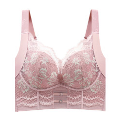 透氣內衣女小胸聚攏無鋼圈上托收副乳防下垂蕾絲上托文胸厚款神器