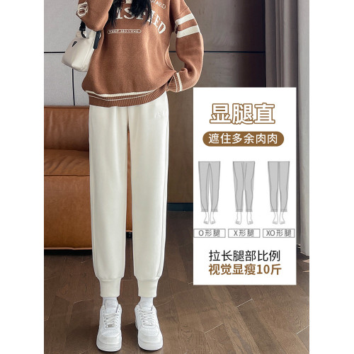 150小個子運動褲女秋冬休閒保暖九級防風褲2025新款加絨束腳衛褲