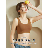 少女內衣學生高中防下垂定型文胸防震防走光運動聚攏美背抹胸純棉