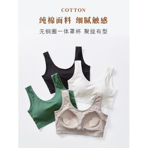 少女內衣學生高中防下垂定型文胸防震防走光運動聚攏美背抹胸純棉