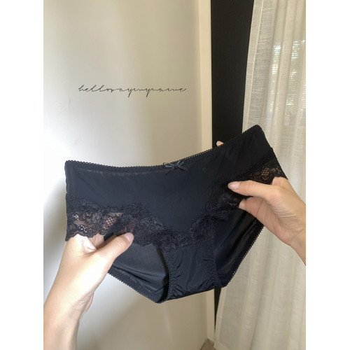 自畱推~2025夏季薄款新款舒適絲滑速乾蕾絲邊內褲女中低腰襠純棉