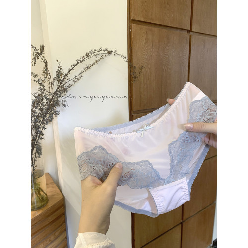 自畱推~2025夏季薄款新款舒適絲滑速乾蕾絲邊內褲女中低腰襠純棉