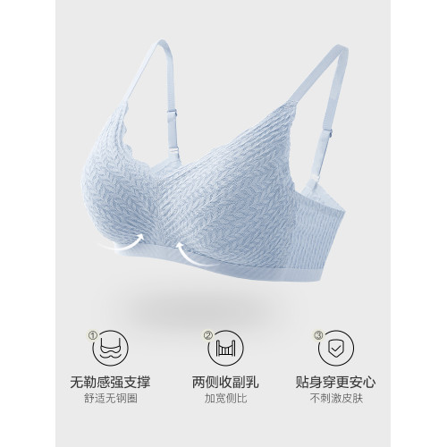 貓人內衣女小胸聚攏收副乳防下垂無鋼圈舒適無痕女士文胸罩軟支撐