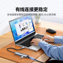 山澤網線轉接口usb網口轉換器有線擴展隖連接千兆網絡筆電typec