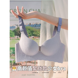 無痕內衣女一片式無鋼圈調整型文胸小胸顯大聚攏收副乳防下垂胸罩