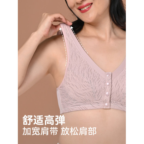 緹姿奴媽媽內衣女文胸中老年專用中老年無鋼圈奶奶背心大碼胸罩冬