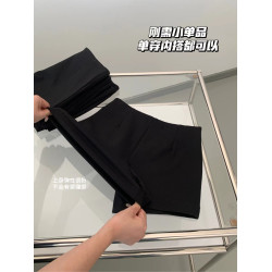 POPW 女團腿無D版型黑色短褲女2024秋季新款修身顯瘦百搭褲