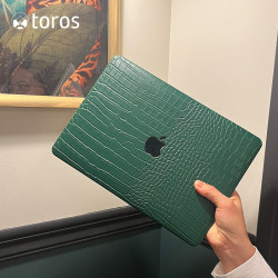 2025款M5鱷魚紋M4適用蘋果筆電保護套macbookair13電腦殼macbookpro保護殼14寸m3透明m2軟殼15寸皮16矽膠m1