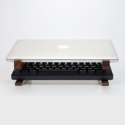 戰蛛胡桃木Mac配件果Macbook Air Pro蘋本支架妙控鍵盤托底座收納