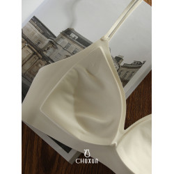 珠光細閃交叉美背內衣輕薄無痕無鋼圈大U背文胸無鋼圈無痕上托夏