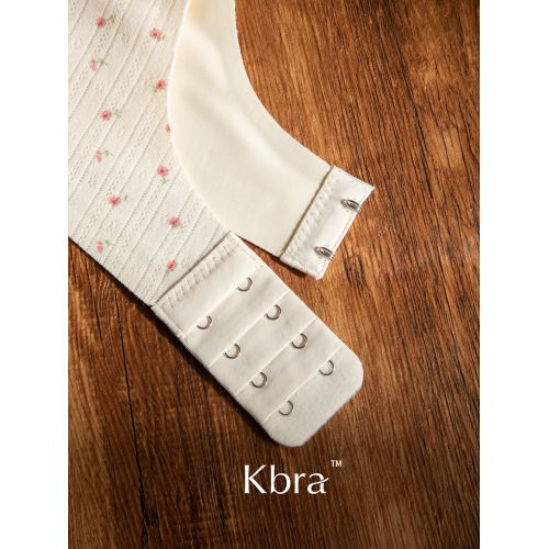 Kbra法式碎花三角杯文胸2026新款爆款運動無鋼圈小胸聚攏內衣女