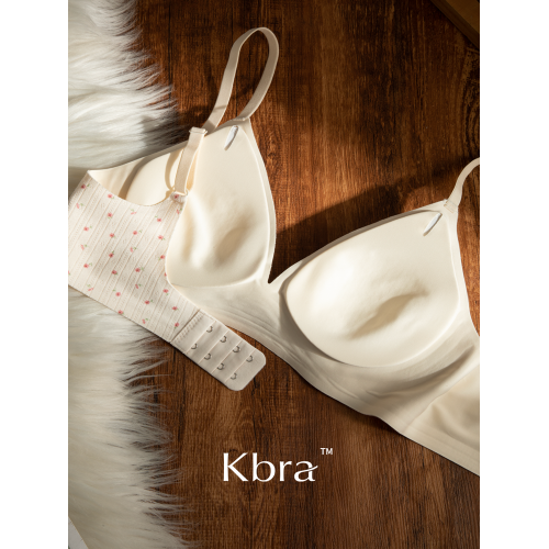 Kbra法式碎花三角杯文胸2026新款爆款運動無鋼圈小胸聚攏內衣女