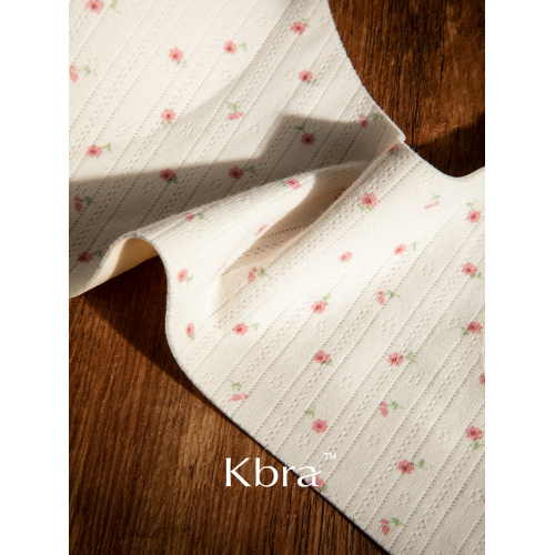 Kbra法式碎花三角杯文胸2026新款爆款運動無鋼圈小胸聚攏內衣女