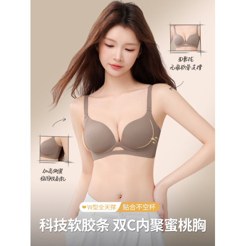 2025新款爆款內衣女聚攏小胸顯大不空杯胸罩無痕收副乳防下垂文胸