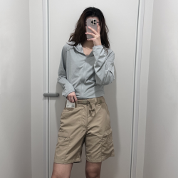 夏季新款男女裝防潑水尼龍休閒短褲中褲腰帶休閒褲455505/463870