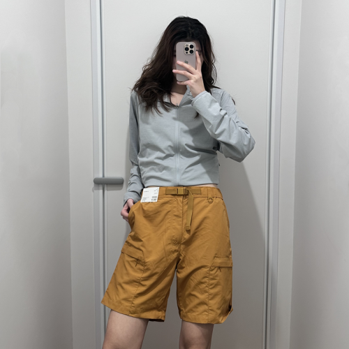 夏季新款男女裝防潑水尼龍休閒短褲中褲腰帶休閒褲455505/463870