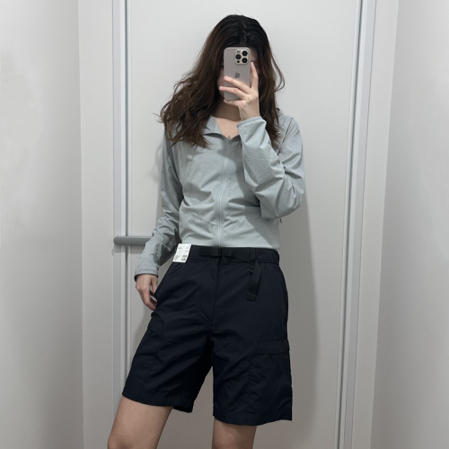 夏季新款男女裝防潑水尼龍休閒短褲中褲腰帶休閒褲455505/463870