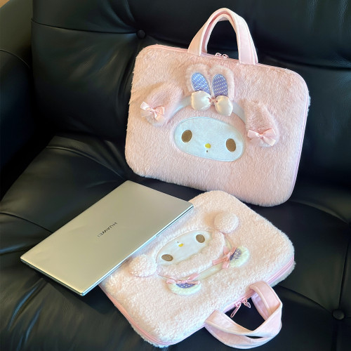 可愛卡通粉色少女心筆記型電腦包可攜式手提文件包iPad平板收納包 可愛卡通粉色少女心筆記型電腦包可攜式手提文件包iPad平板收納包