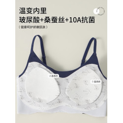 貓人內衣學生初中女少女文胸青少年發育期高中生無痕運動防震背心
