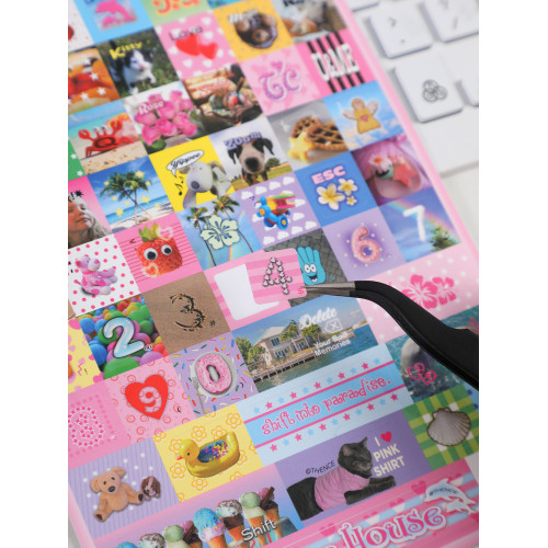 韓國thence可愛個性貼紙筆電鍵盤貼咕卡手賬素材裝飾貼ins小衆