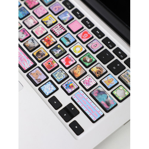韓國thence可愛個性貼紙筆電鍵盤貼咕卡手賬素材裝飾貼ins小衆