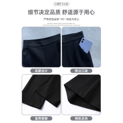 黑色菸琯褲女2025新款秋季九分小個子法棍褲休閒褲彈力顯瘦直筒褲