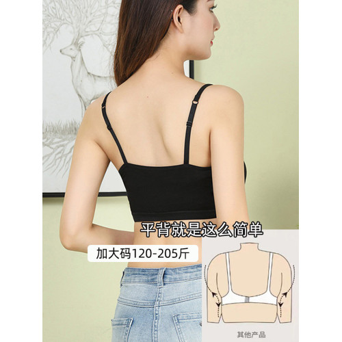 大碼內衣女固定不跑杯200斤薄款背心一體美背胖mm無鋼圈舒適文胸