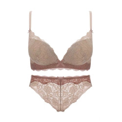 維多利亞乳膠內衣女小胸聚攏顯大蕾絲無鋼圈調整型文胸罩套裝夏季