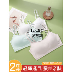 初中生吊帶少女內衣15嵗女童發育期背心二階段高中學生純棉文胸夏
