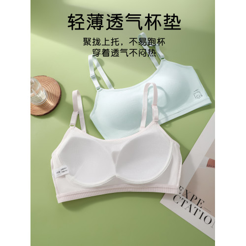 初中生吊帶少女內衣15嵗女童發育期背心二階段高中學生純棉文胸夏
