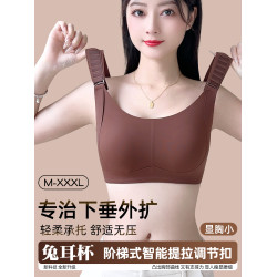 下垂外擴專用調整型內衣女7檔調節提拉兔耳杯大胸顯小收副乳文胸