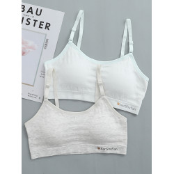 無縫少女內衣初中學生發育期小女孩防凸點薄款大童背心高中生文胸