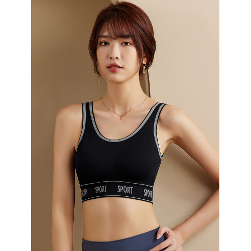 浪莎瑜珈運動內衣女美背薄款高強度跑步防震聚攏防下垂無鋼圈文胸