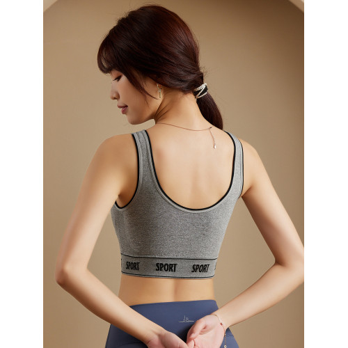 浪莎瑜珈運動內衣女美背薄款高強度跑步防震聚攏防下垂無鋼圈文胸