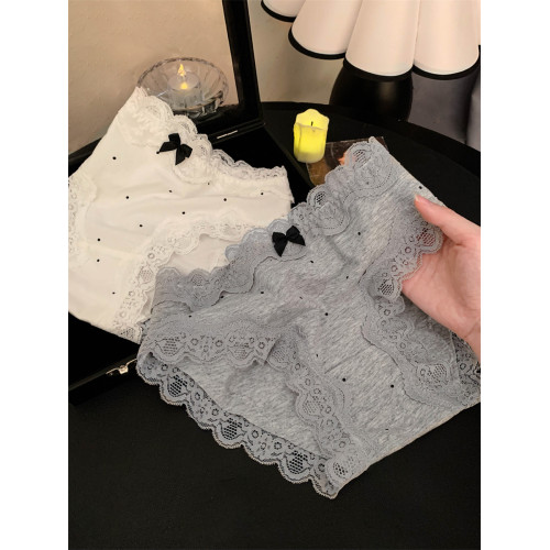 舒適透氣a類純棉女士三角褲2026新款女生不夾屁屁中腰蕾絲內褲女