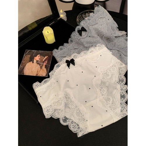 舒適透氣a類純棉女士三角褲2026新款女生不夾屁屁中腰蕾絲內褲女