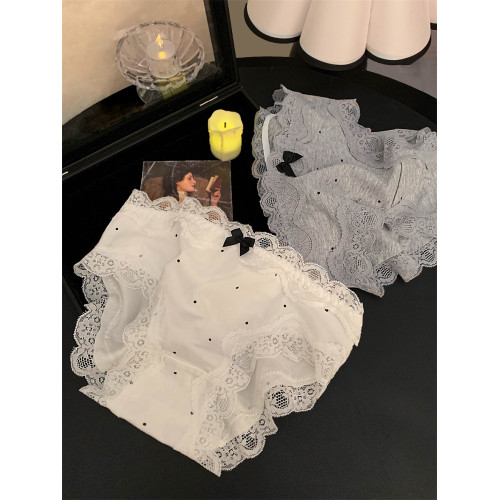 舒適透氣a類純棉女士三角褲2026新款女生不夾屁屁中腰蕾絲內褲女