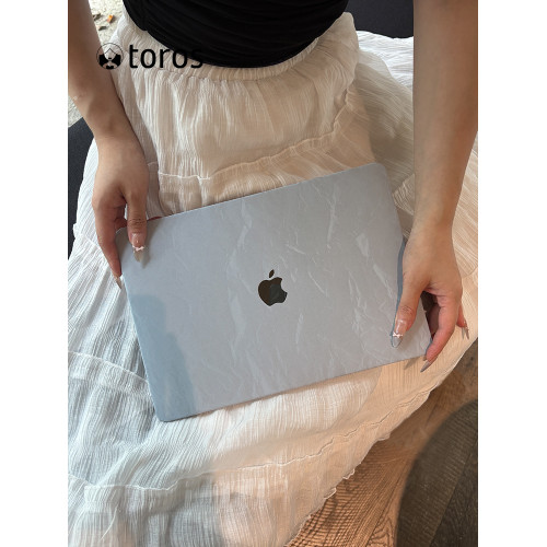 創意天藍色適用2025款M4蘋果macbookair保護殼13寸筆電m2電腦殼macbookpro保護套14寸M3皮質16外殼15M1軟殼