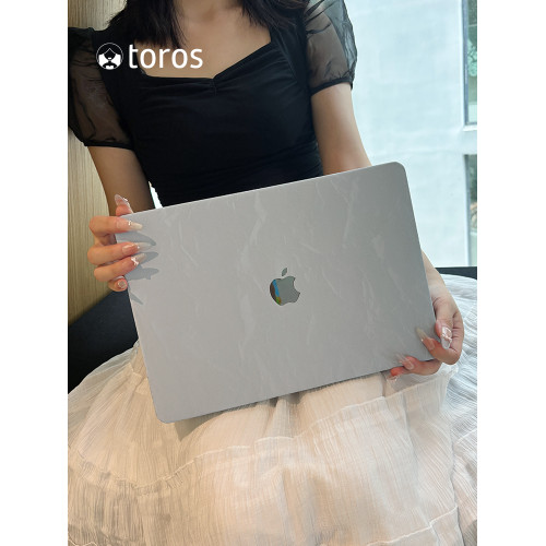 創意天藍色適用2025款M4蘋果macbookair保護殼13寸筆電m2電腦殼macbookpro保護套14寸M3皮質16外殼15M1軟殼