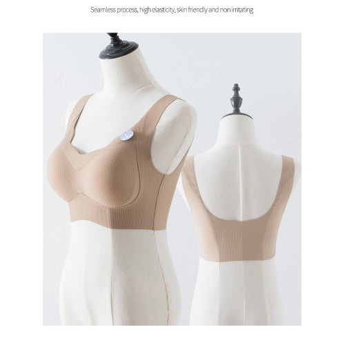 無痕內衣女加厚小胸顯大聚攏提拉收副乳防下垂胸罩背心式運動文胸