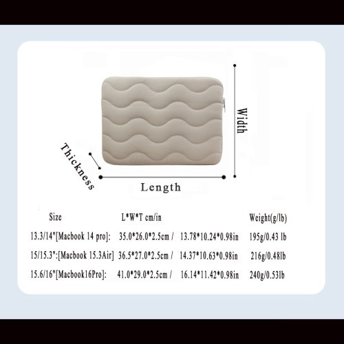 優質防水PU面料蓬松泡芙Puffy加絨內裡防震適用蘋果Macbook13.3air14/16Pro筆記型電腦內膽包保護套 優質防水PU面料蓬松泡芙Puffy加絨內裡防震適用蘋果Macbook13.3air14/16Pro筆記型電腦內膽包保護套