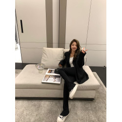 顯瘦天花板黑色馬蹄褲西裝濶腿直筒微喇叭褲修身長褲女26新款春夏