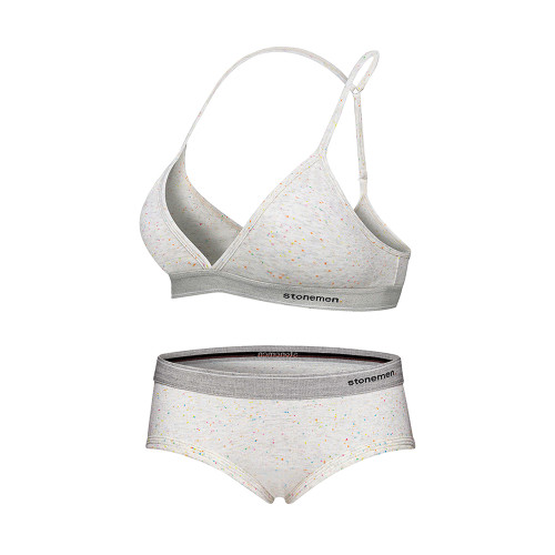stonemen【源自澳洲】薄款法式三角杯文胸無鋼圈美背內衣女彩點