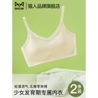 貓人少女內衣二階段成長期發育期女學生文胸無痕親膚透氣少女文胸