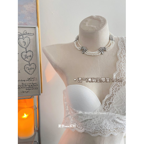 夏奈coco蕾絲吊帶內搭小胸美背無鋼圈內衣曡穿夏季薄款背心式文胸