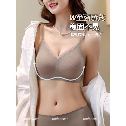 內衣女聚攏小胸無鋼圈上托防下垂收副乳無痕美背調整型固定杯文胸